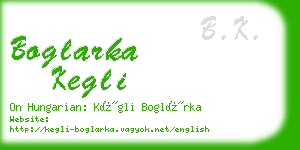 boglarka kegli business card